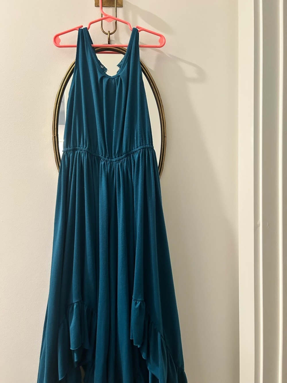 Girls' Teal Halter Maxi Dress - Casual One-Piece. Romper
